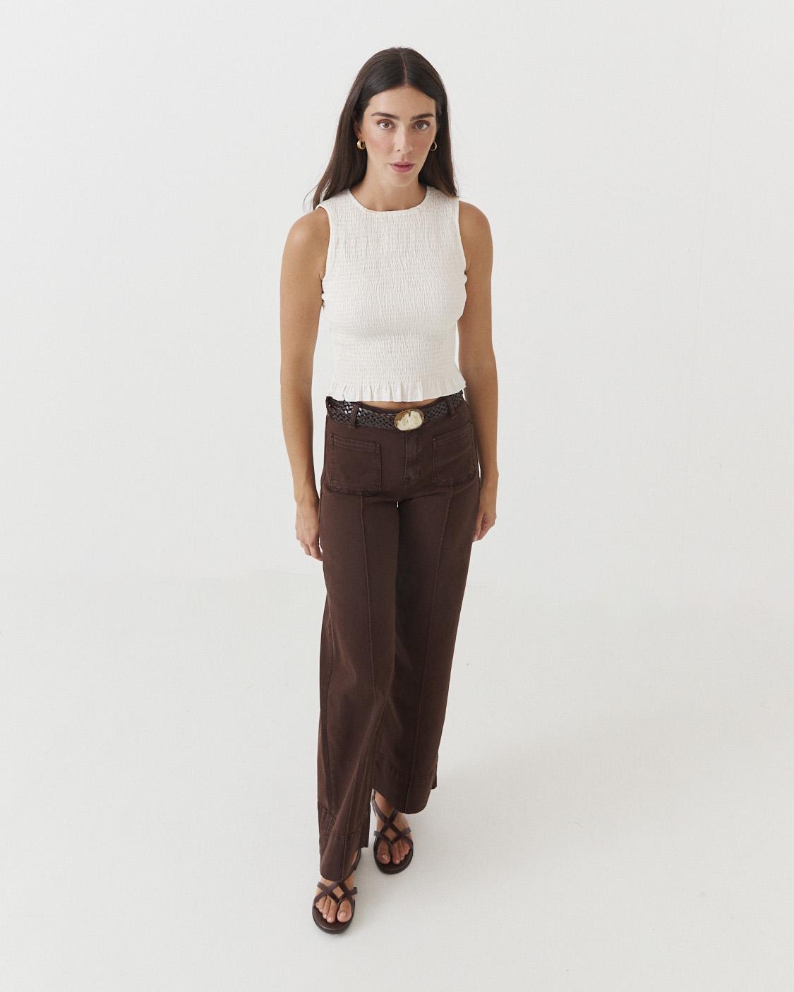 WIDE LEG SEAM JEANS