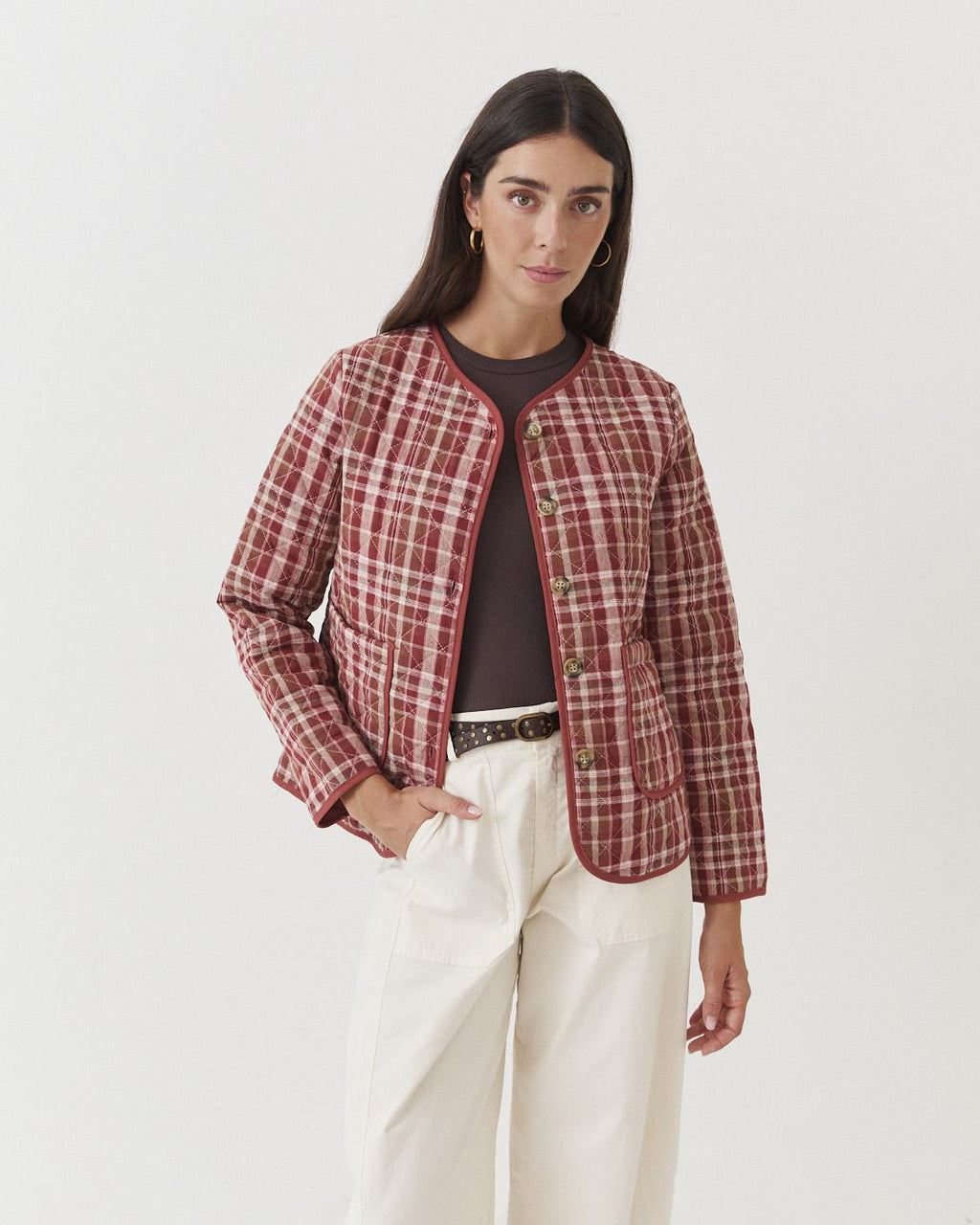 CHAQUETA MATELASSÉ CUADROS