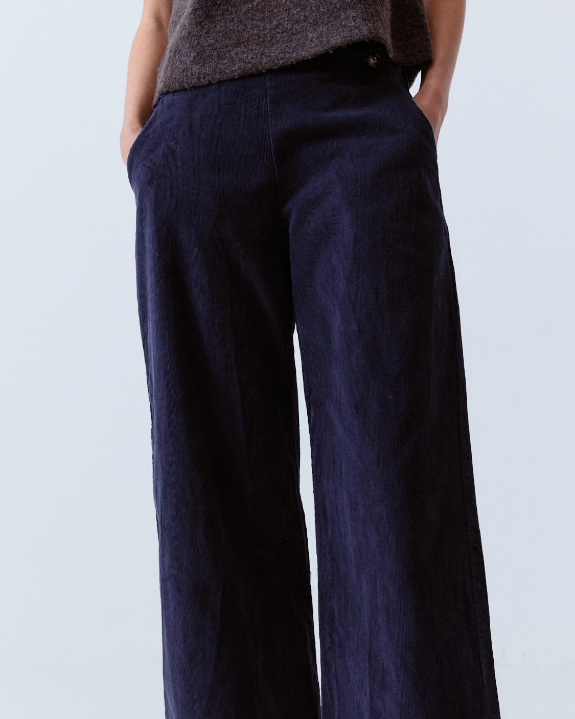 CORDUROY STRAIGHT-LEG TROUSERS