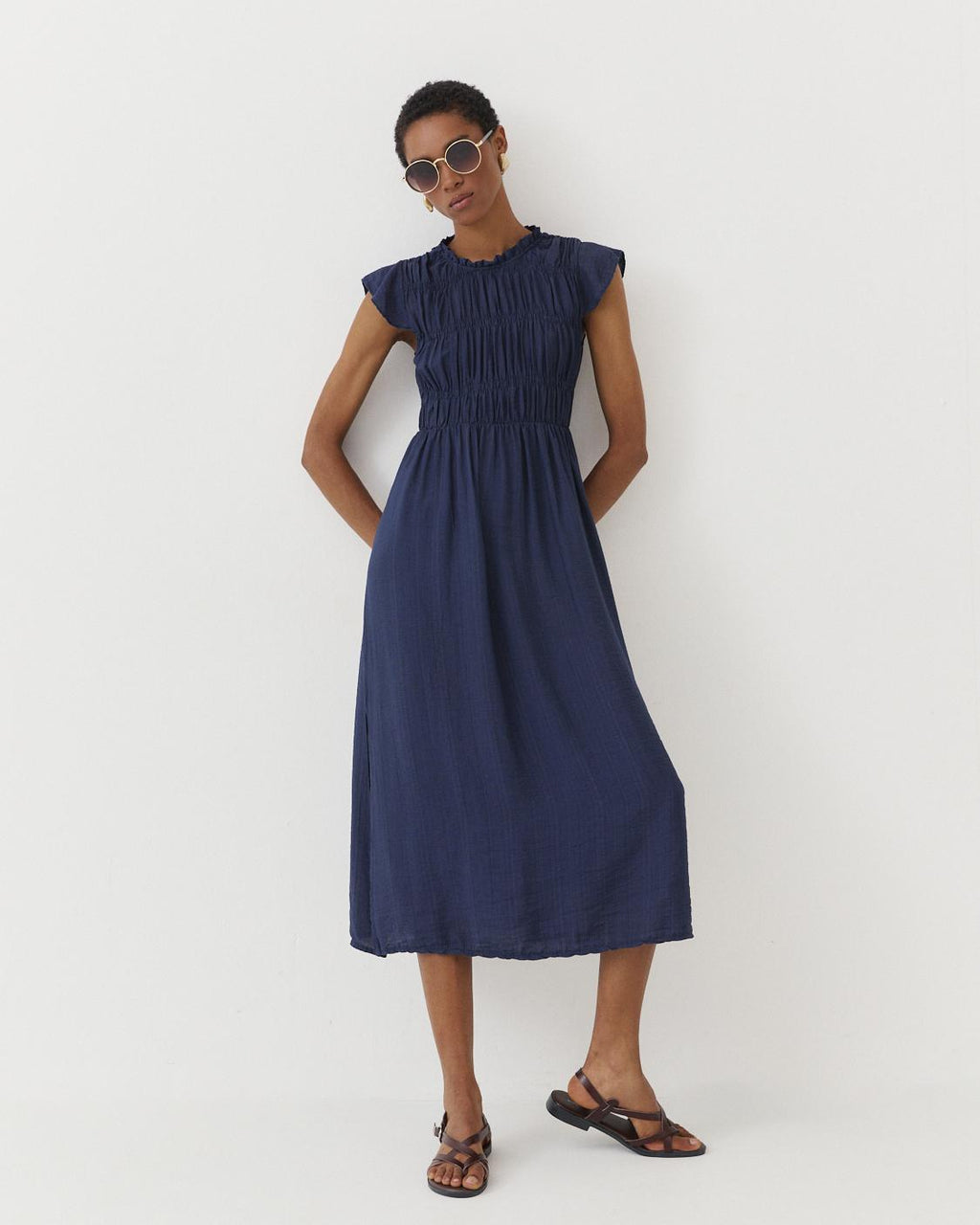 RUCHED MAXI DRESS