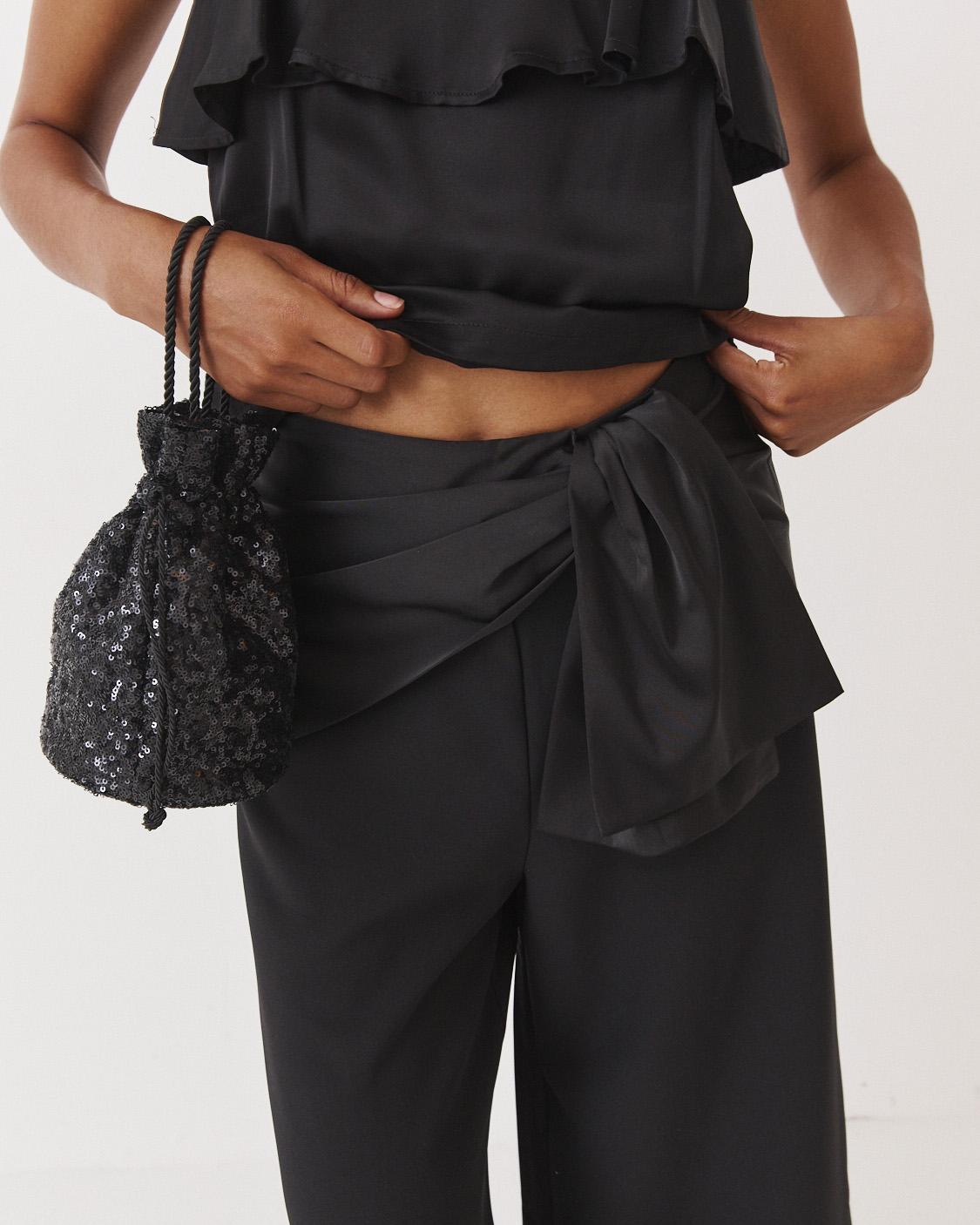 PANTALÓN PALAZZO CON LAZO