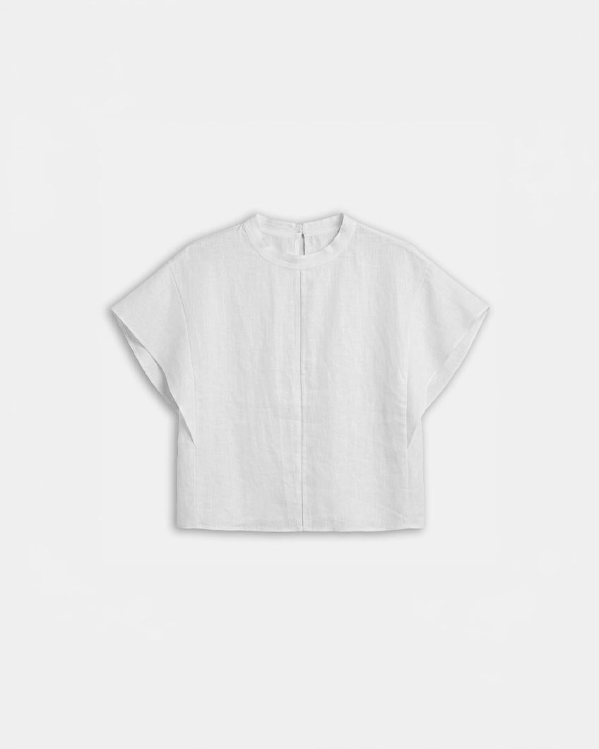 BLUSA ROMÁNTICA RIBETE TROQUELADO