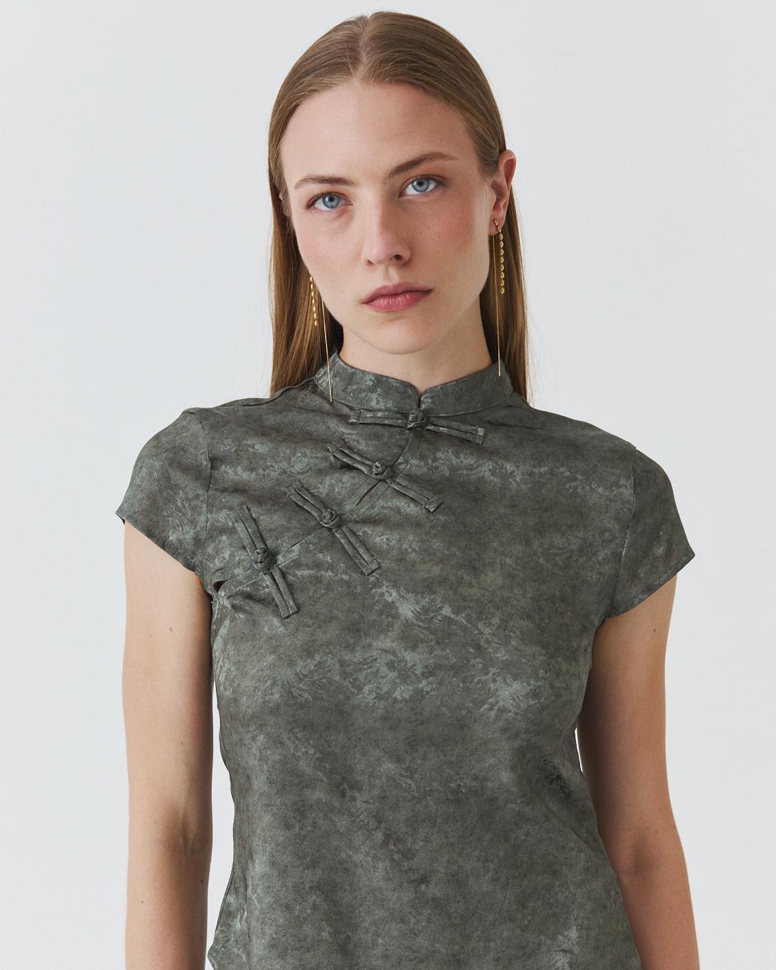 BLUSA QIPAO JACQUARD