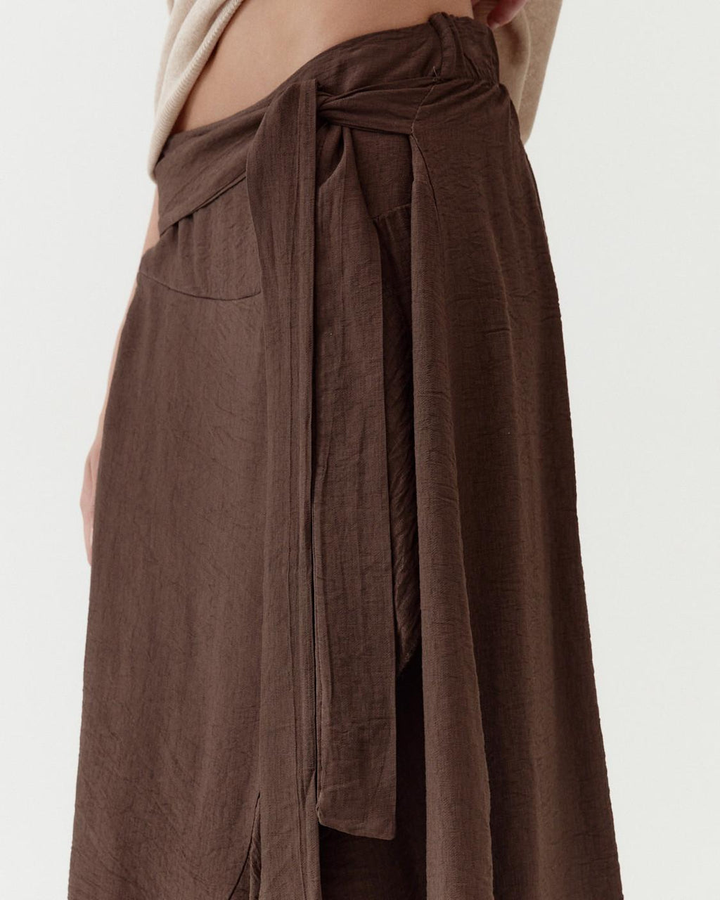 SARONG-STYLE MIDI SKIRT