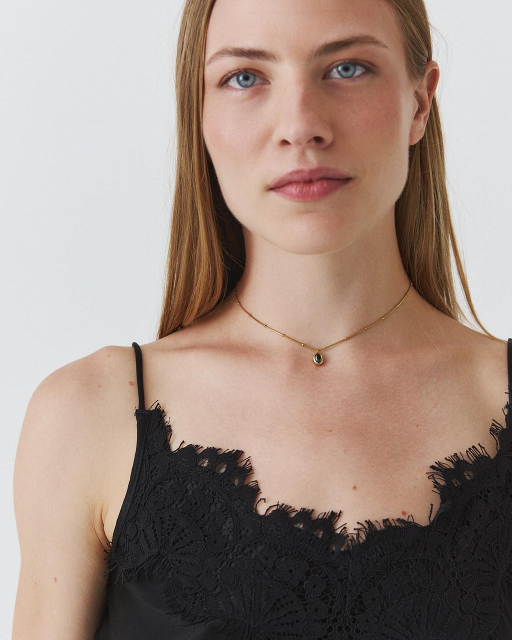 STONE-EFFECT NECKLACE CHAIN