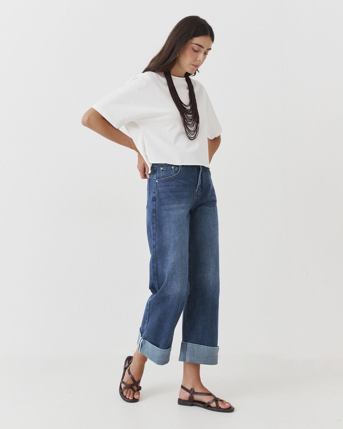 JEANS STRAIGHT CON FAJA INTERNA
