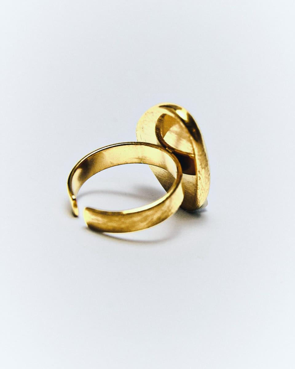 ANILLO ROCA DORADO