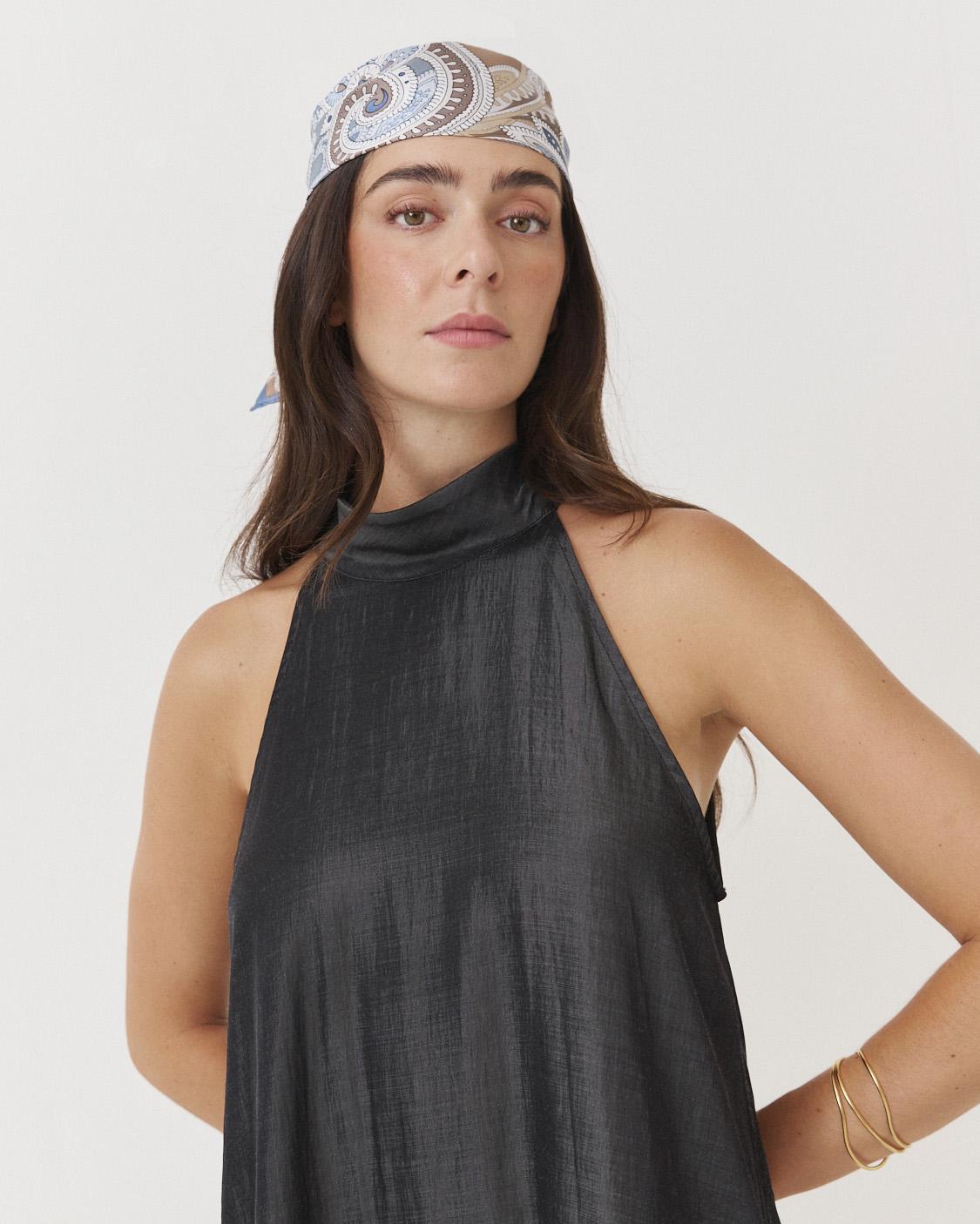 VESTIDO LARGO CUELLO HALTER