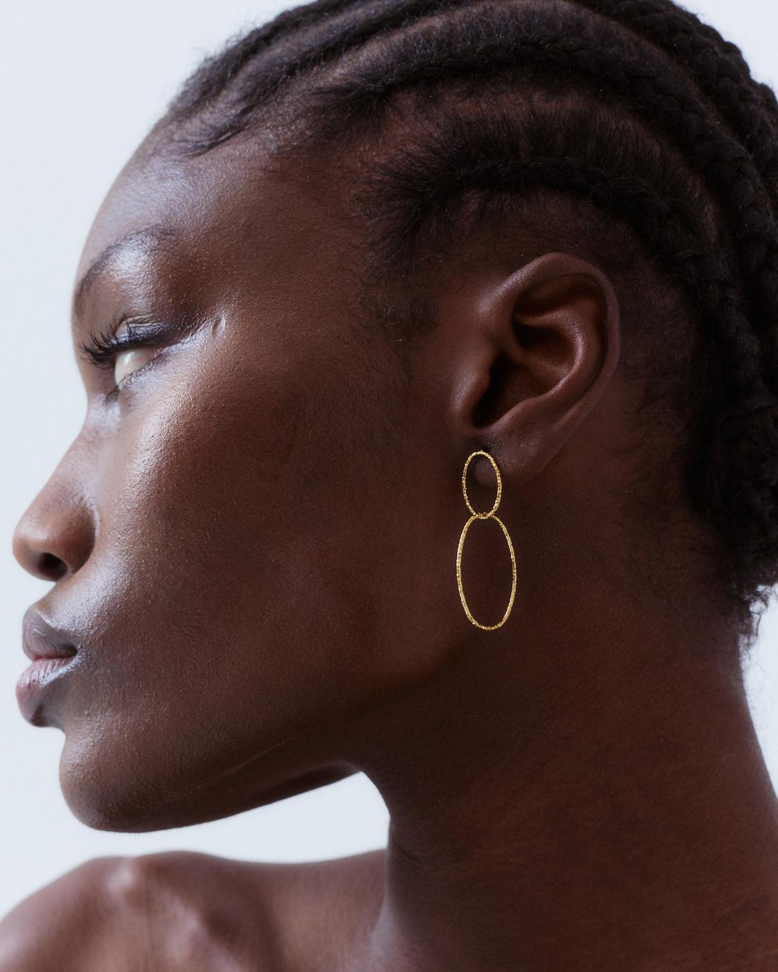LONG OVAL EARRINGS