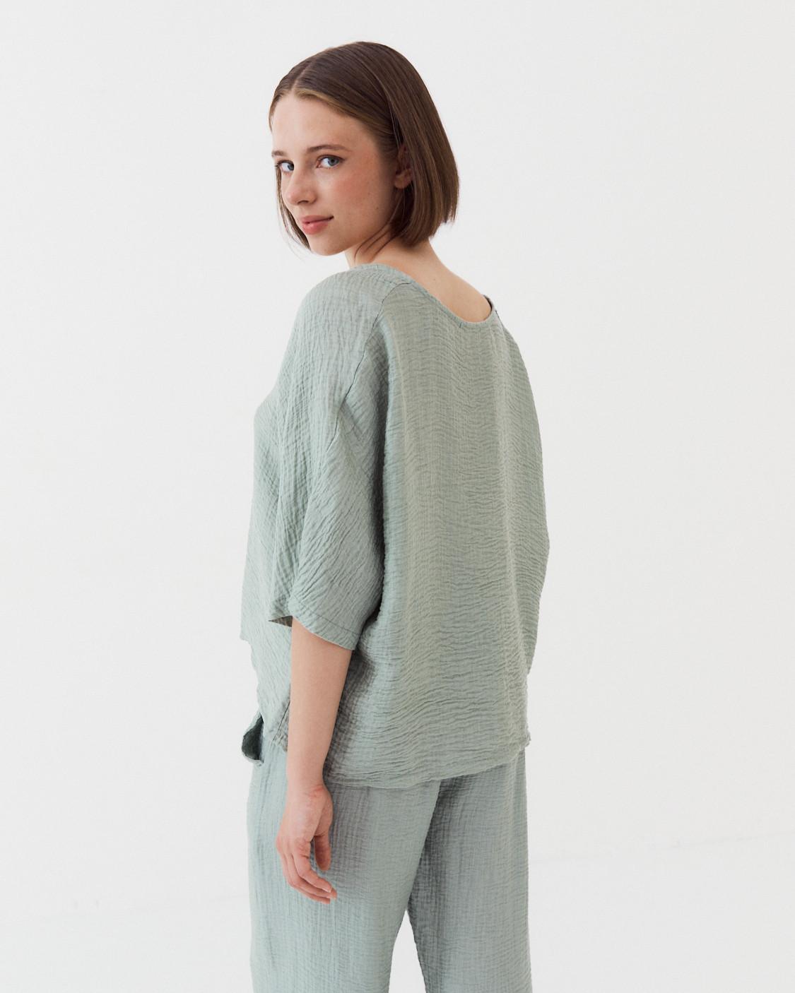 CRINKLED TENCEL SHIRT
