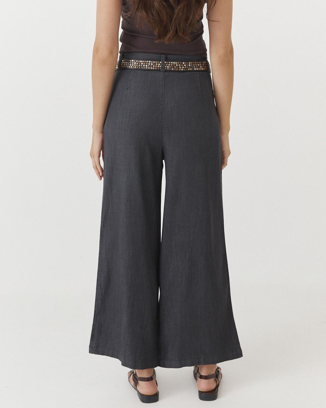 LIGHTWEIGHT WIDE-LEG DENIM PANTS
