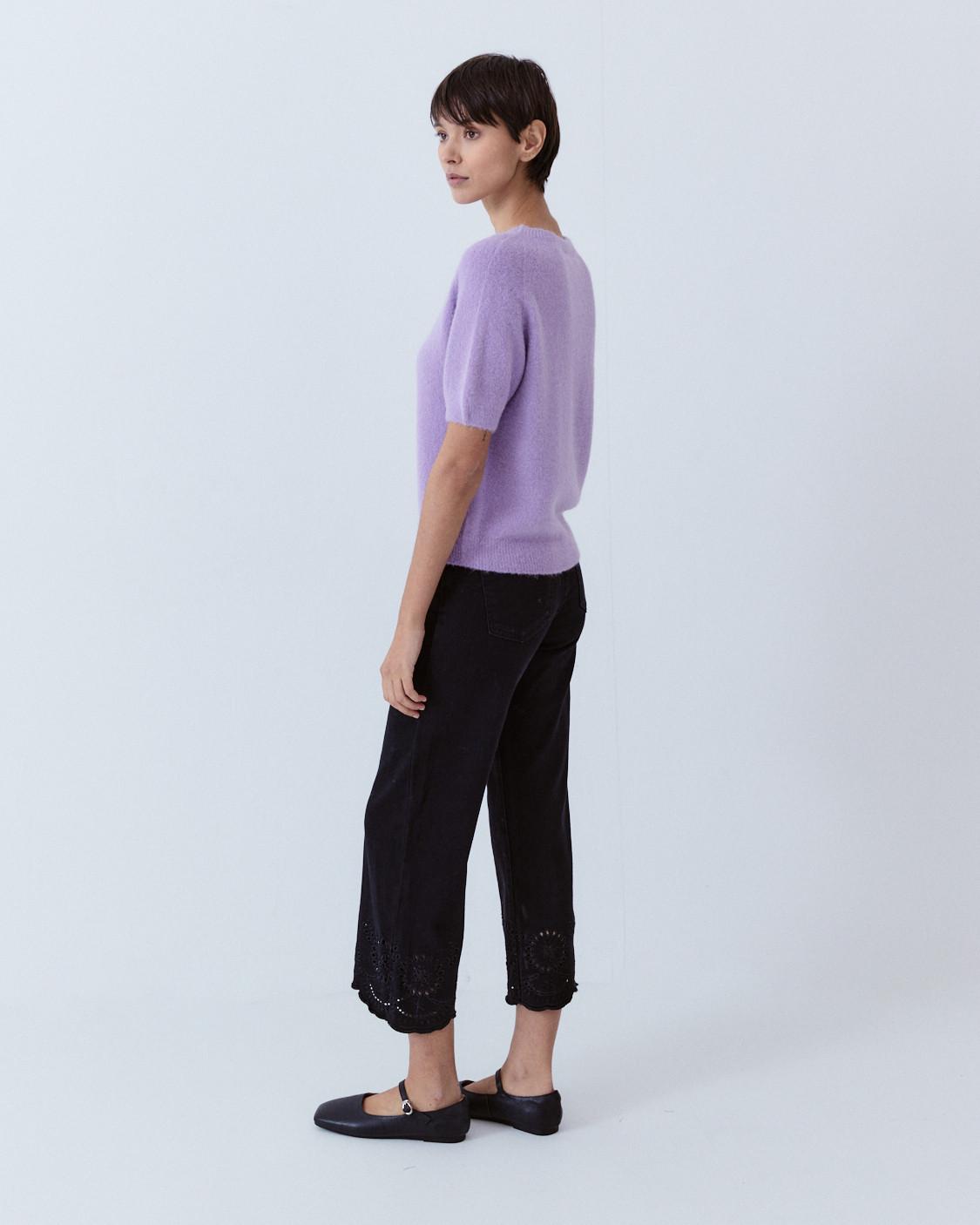 PANTALÓN BAJO BORDADO