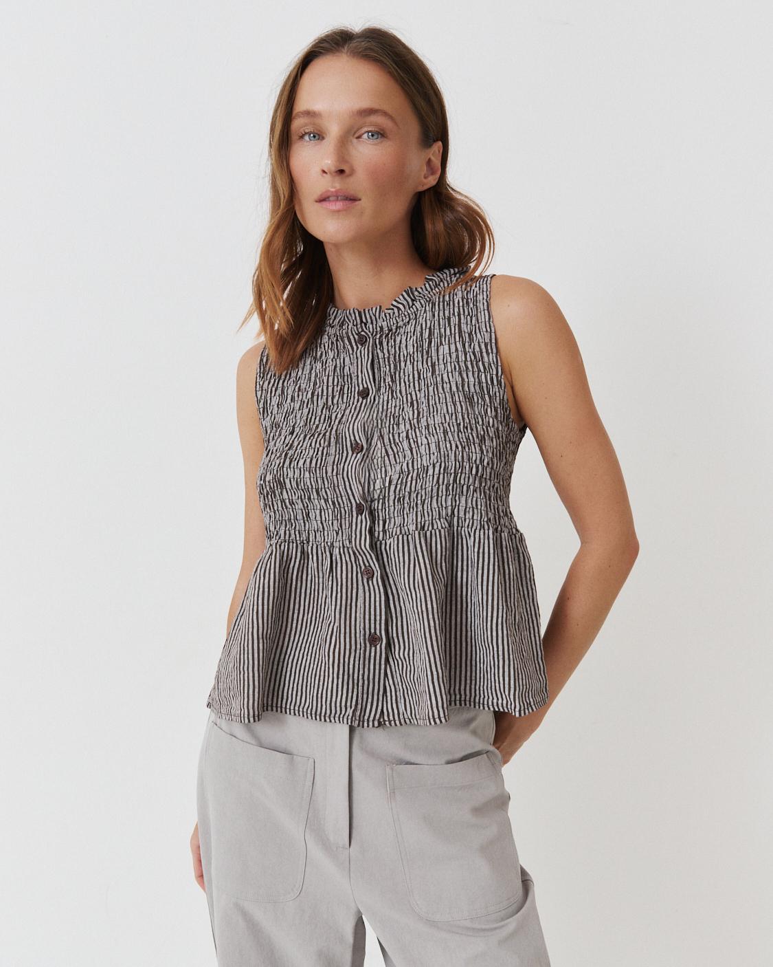 TOP NIDO ABEJA PEPLUM