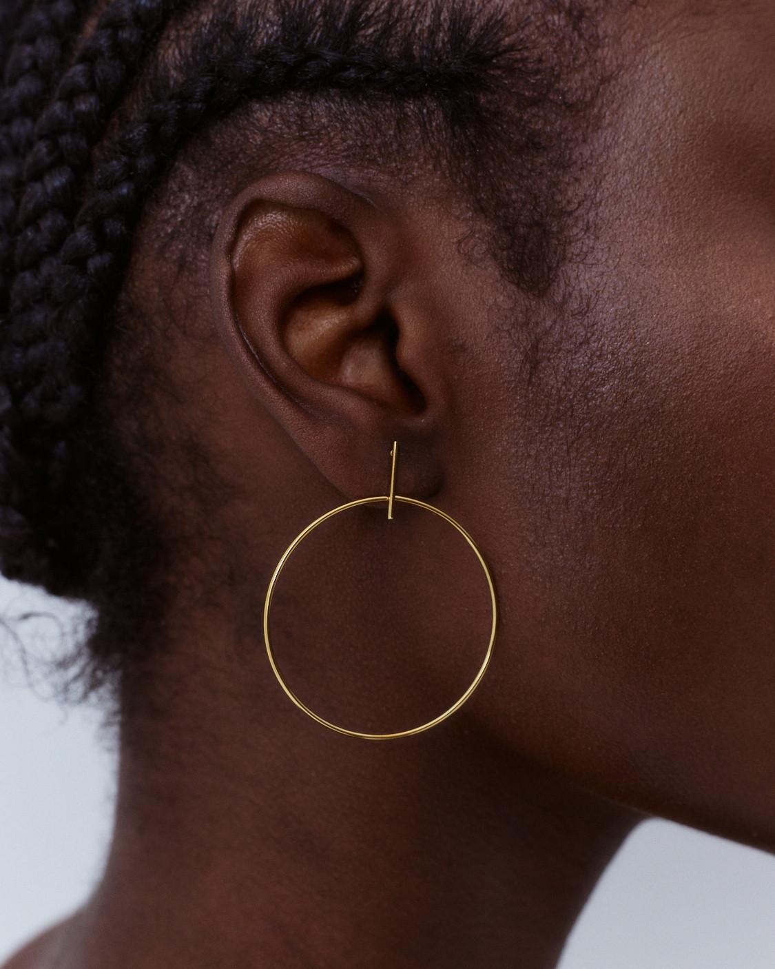 THIN STEEL HOOP EARRINGS
