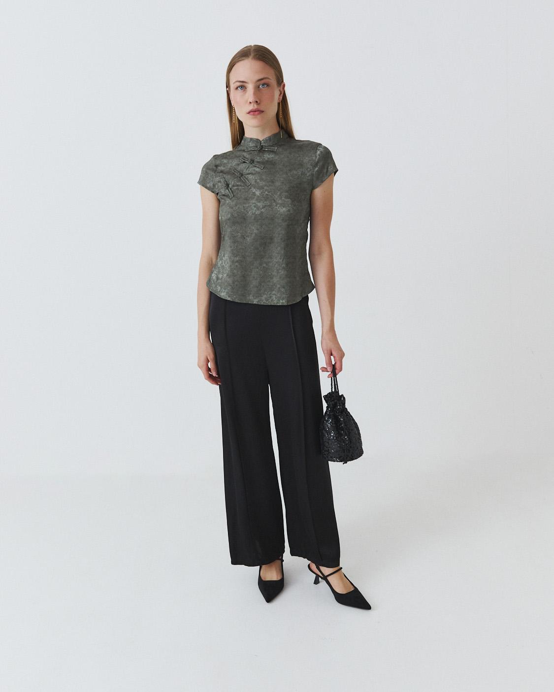 BLUSA QIPAO JACQUARD