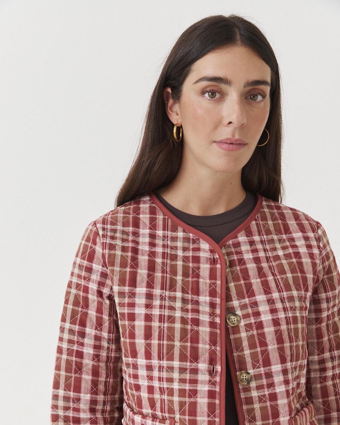 QUILTED CHECK JACKET