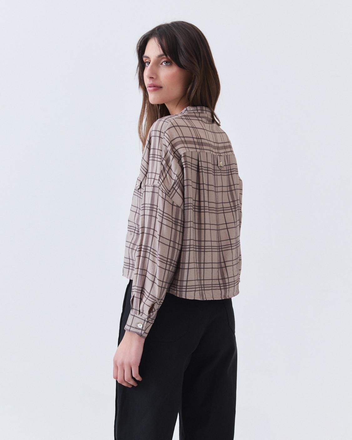 CAMISA CROP CUADROS