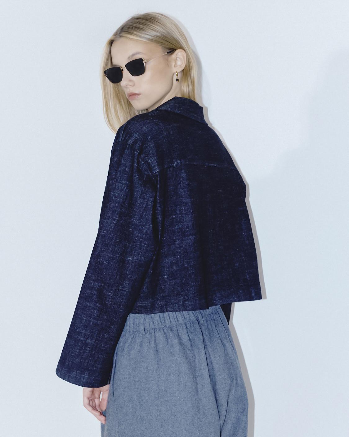 CAMISA CROP DENIM