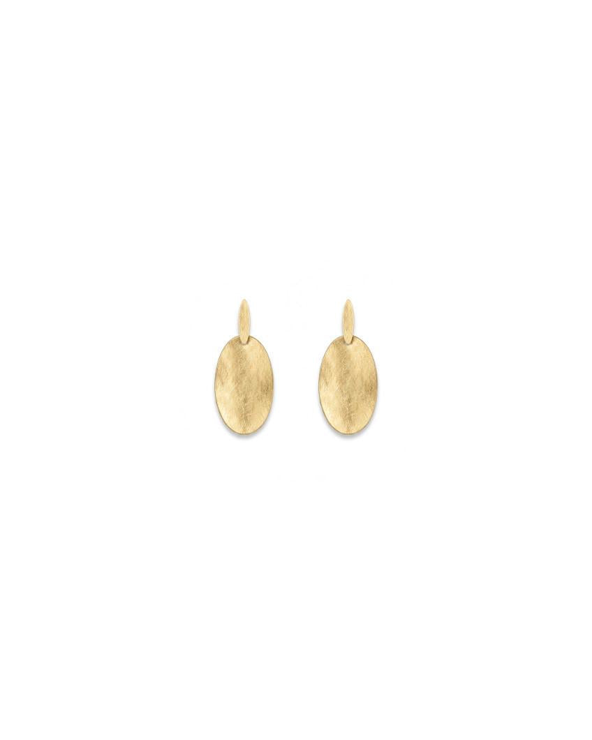 OVAL DISK EARRINGS