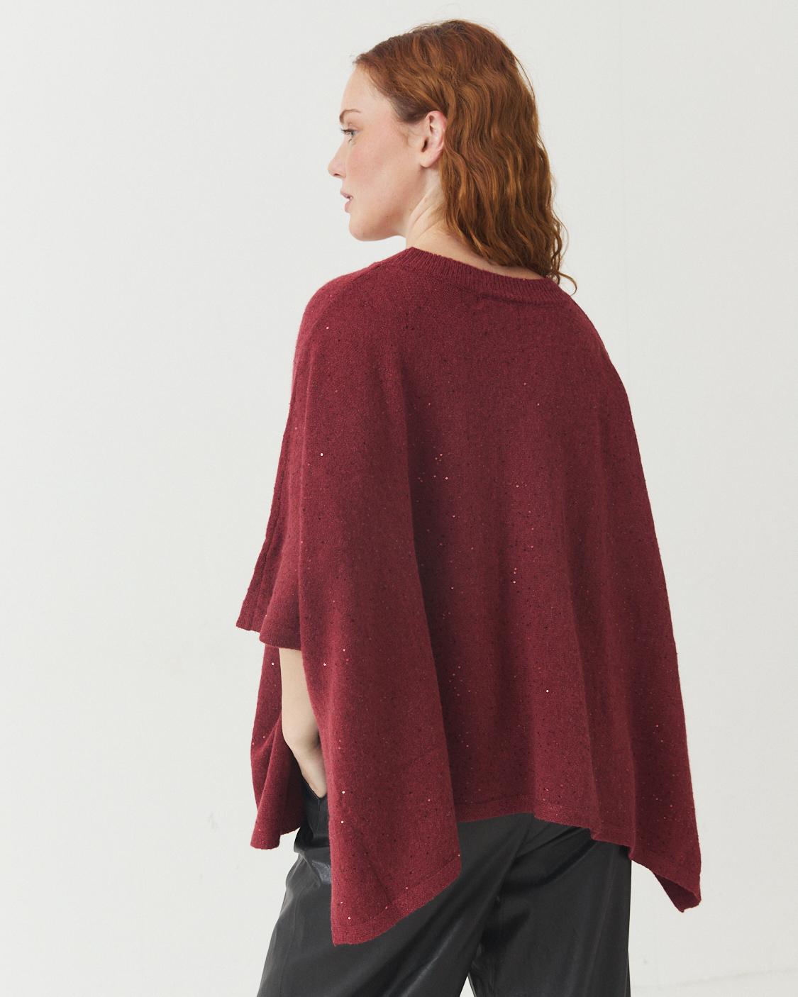 PONCHO RECTANGULAR LUREX LENTEJUELAS