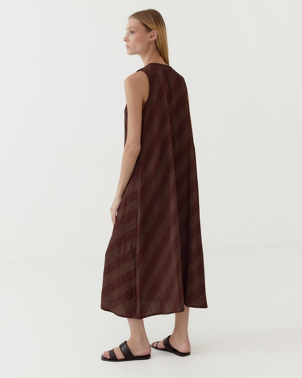 VESTIDO RAYAS CUELLO EN V