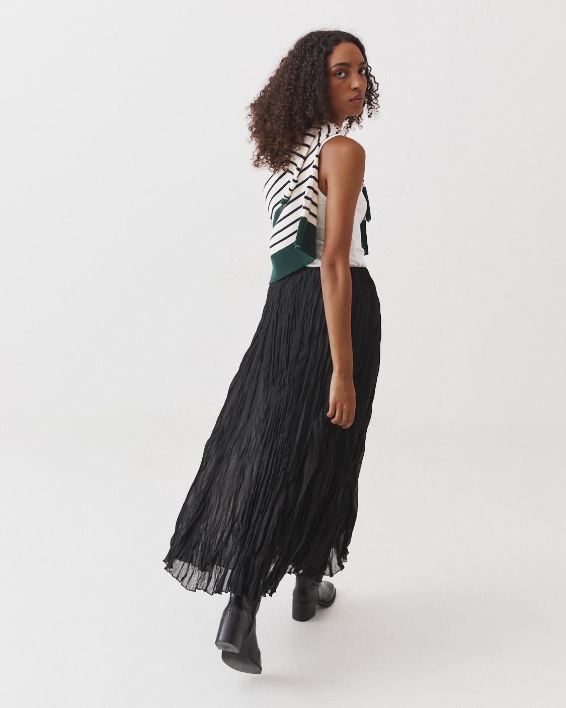 PLEATED MIDI SKIRT