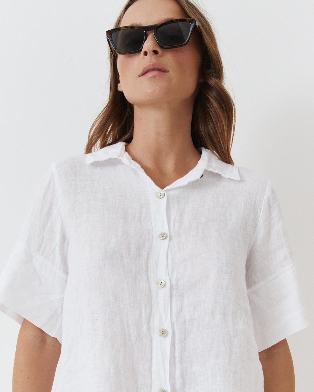 CAMISA LINO MANGA CORTA