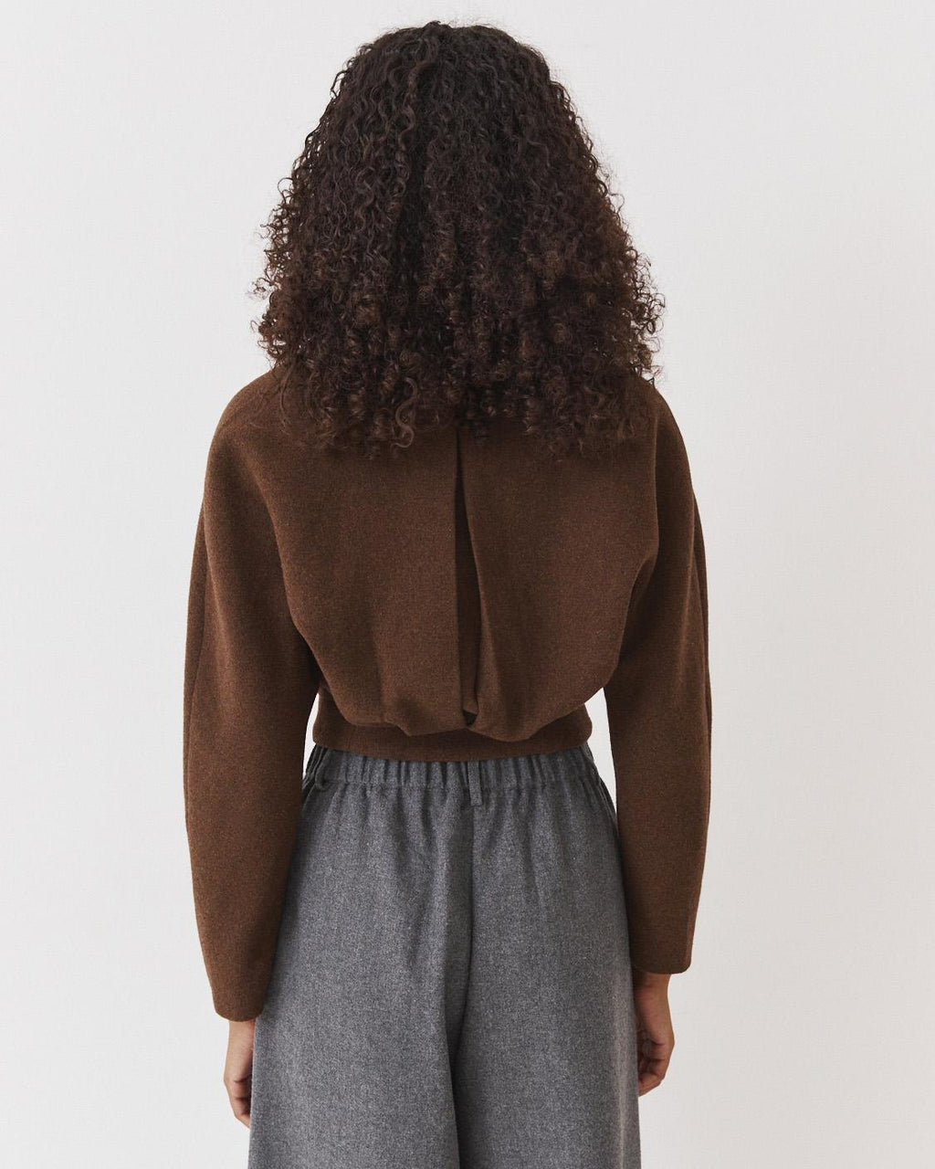 CHAQUETA CROP CON LANA