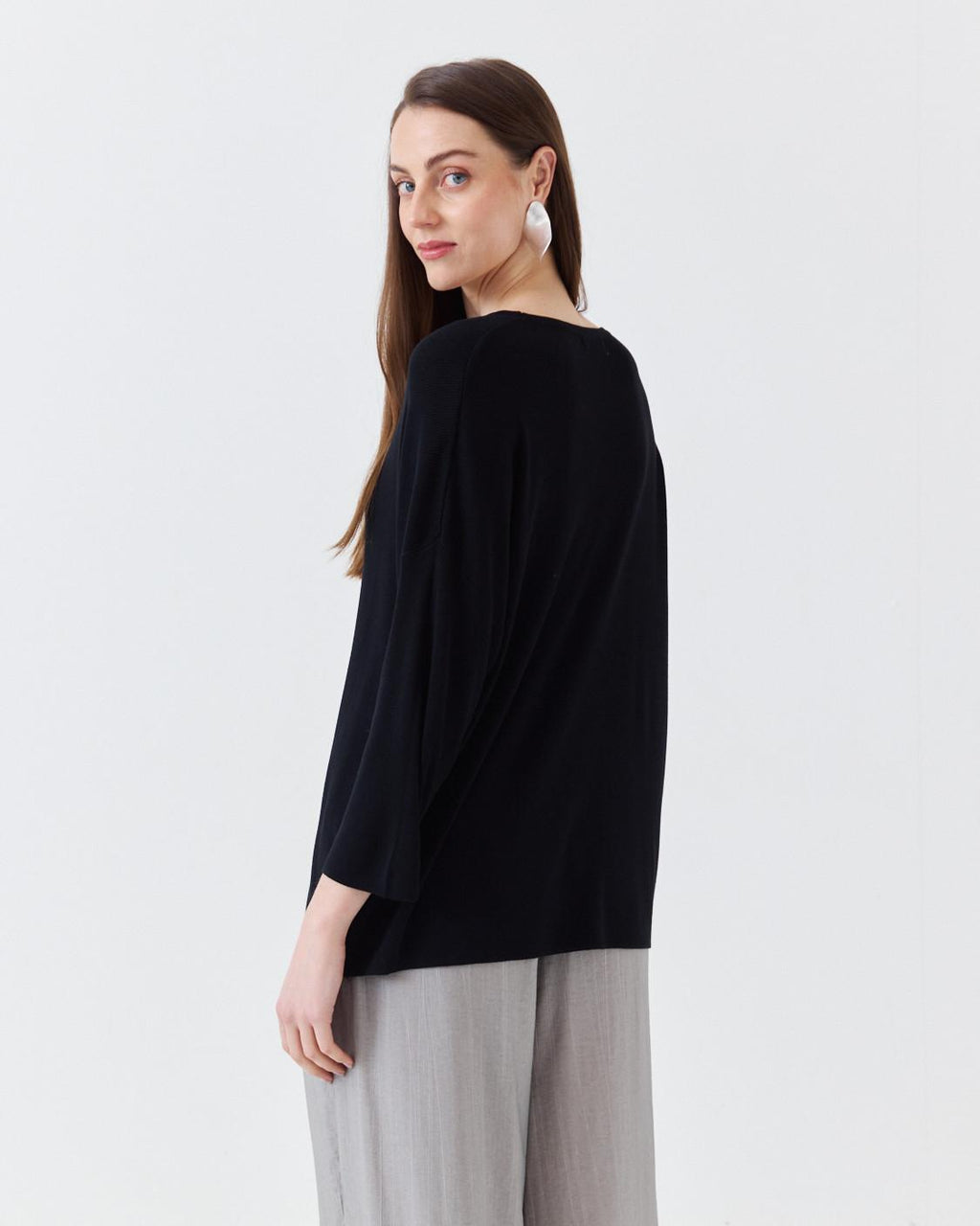 3/4 SLEEVE KNIT SWEATER