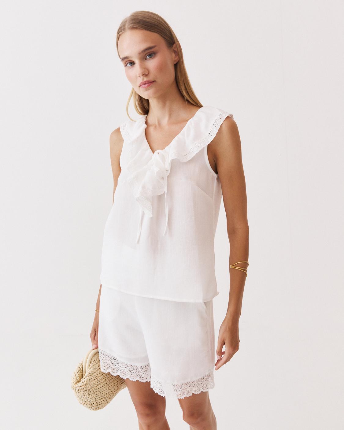 LOW-RISE LACE SHORTS