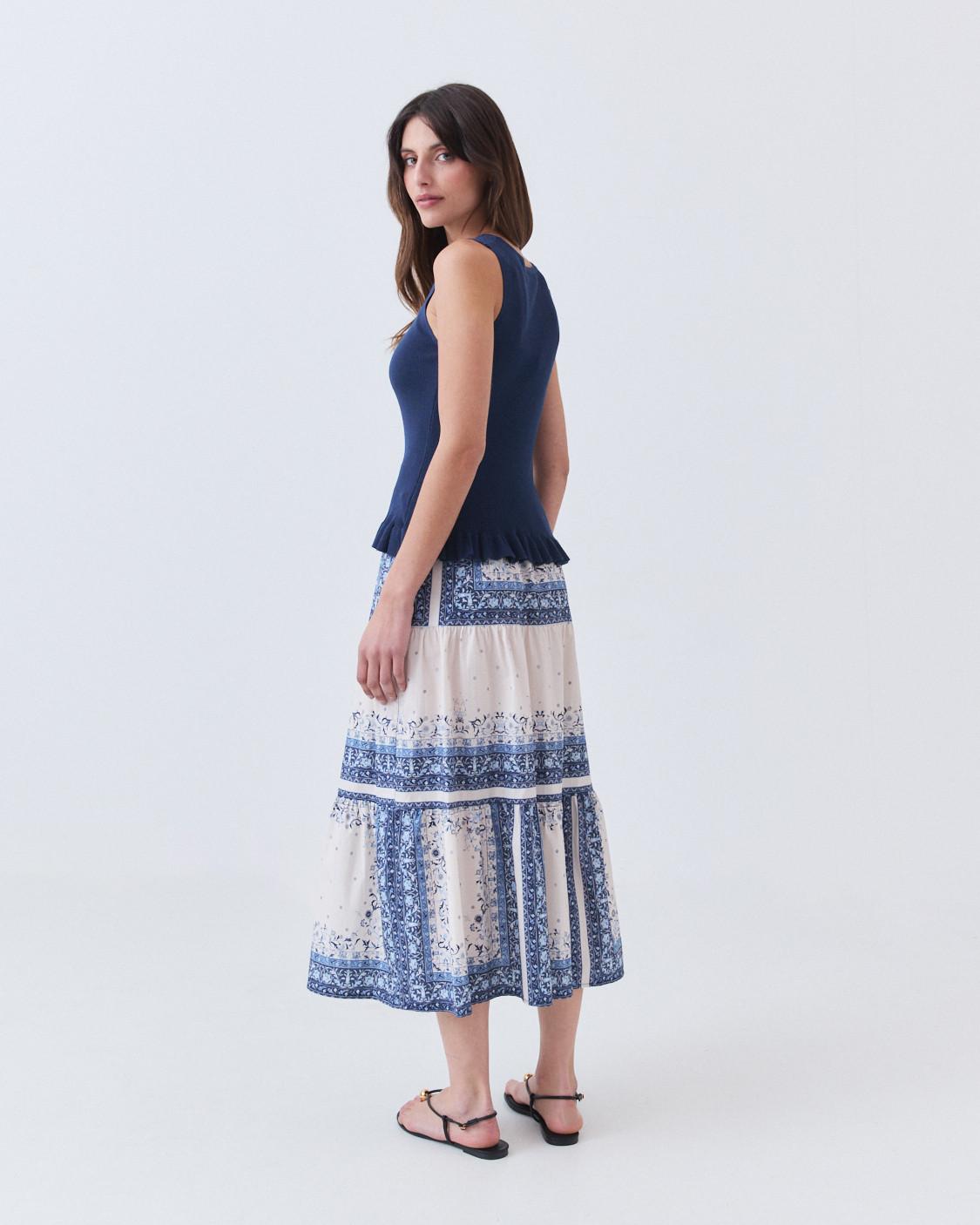 FALDA MIDI ESTAMPADA BOHO