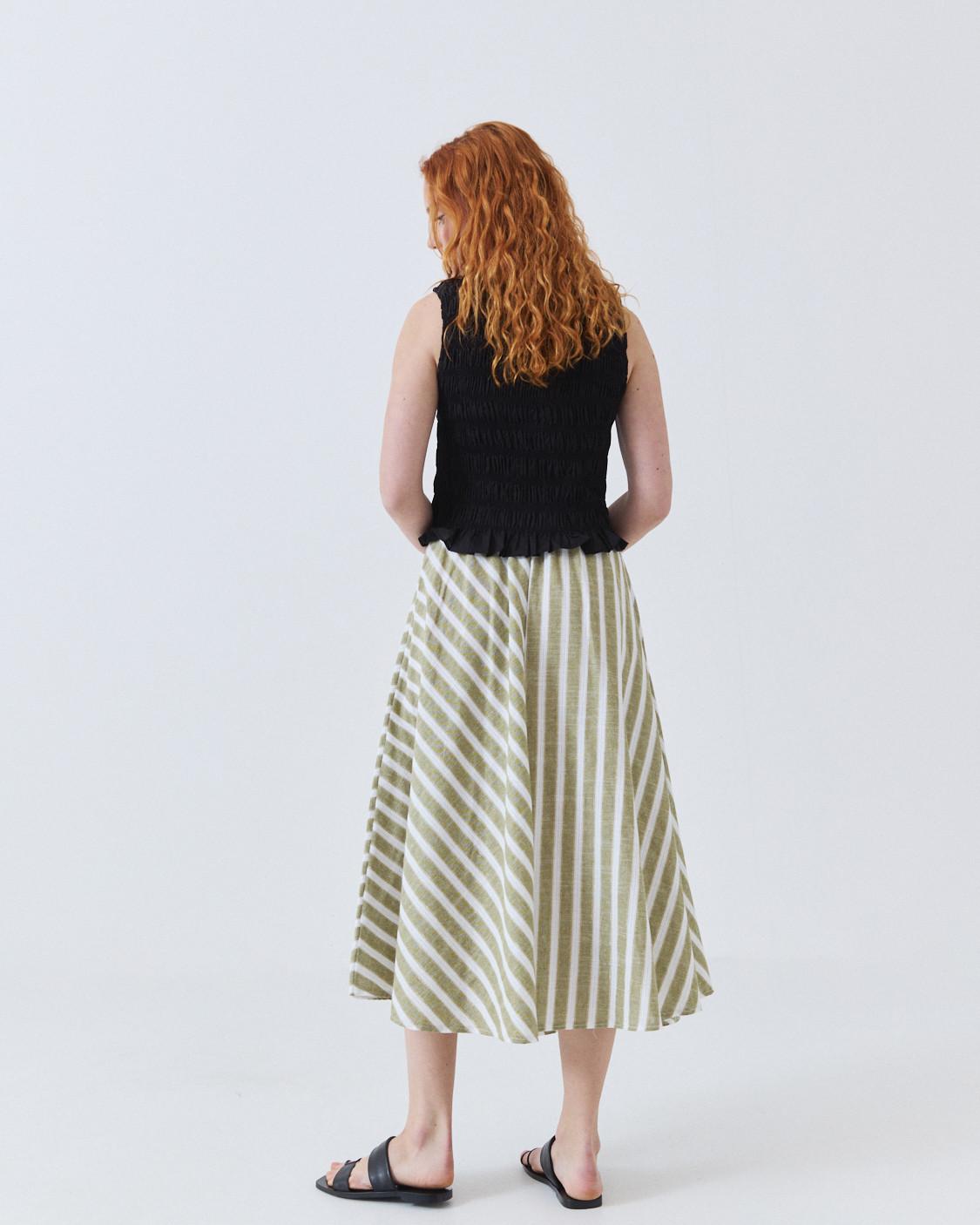 FALDA MIDI RAYAS