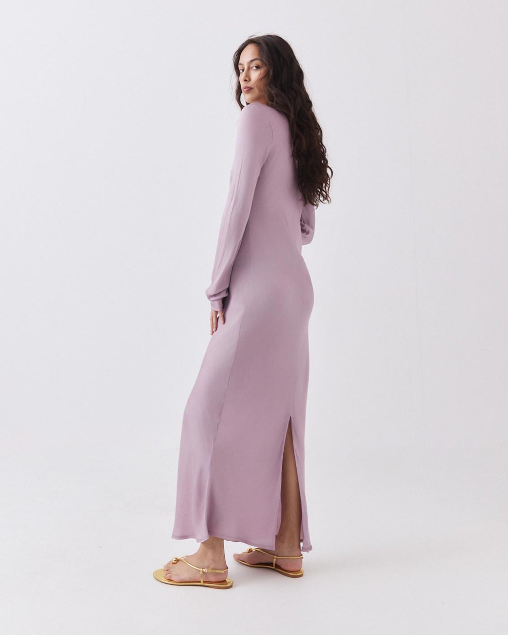 SATIN MAXI DRESS