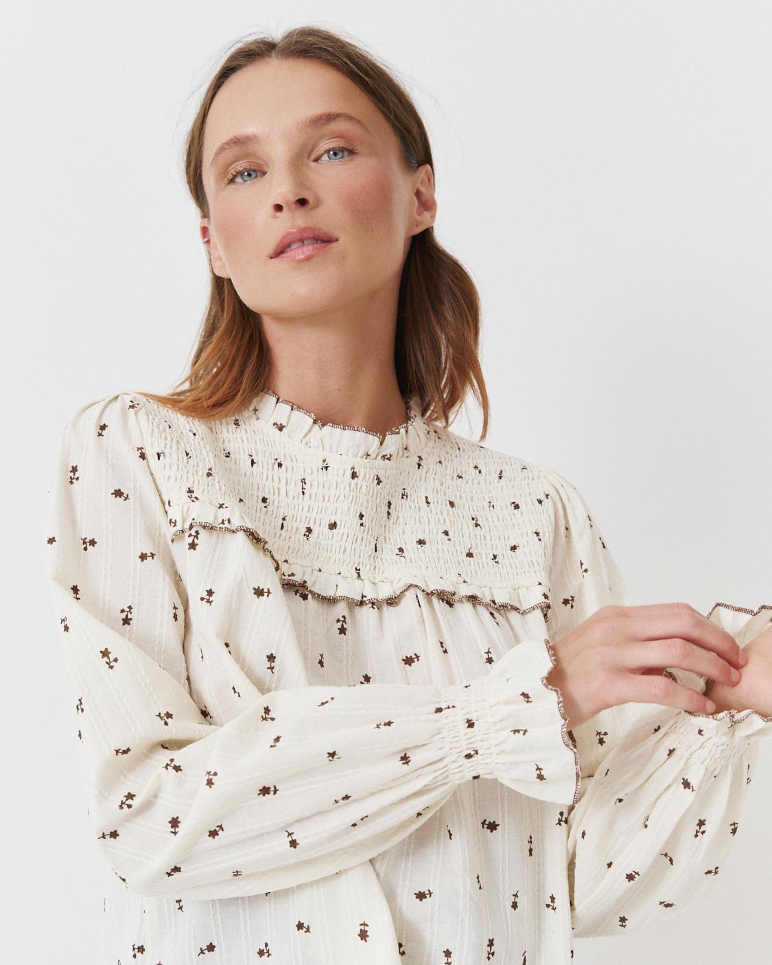 BLUSA NIDO ABEJA MANGA LARGA
