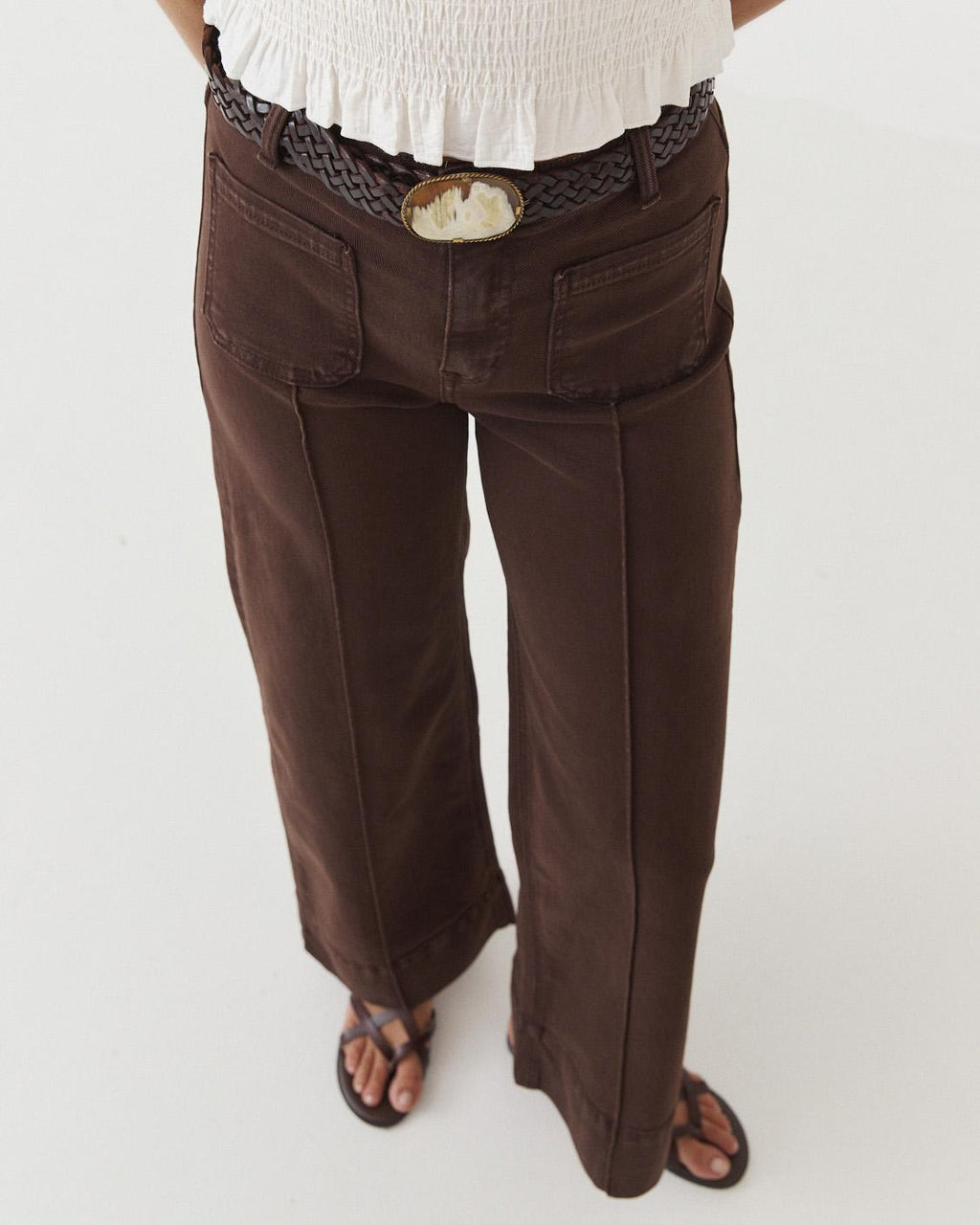 JEANS WIDE LEG COSTURAS
