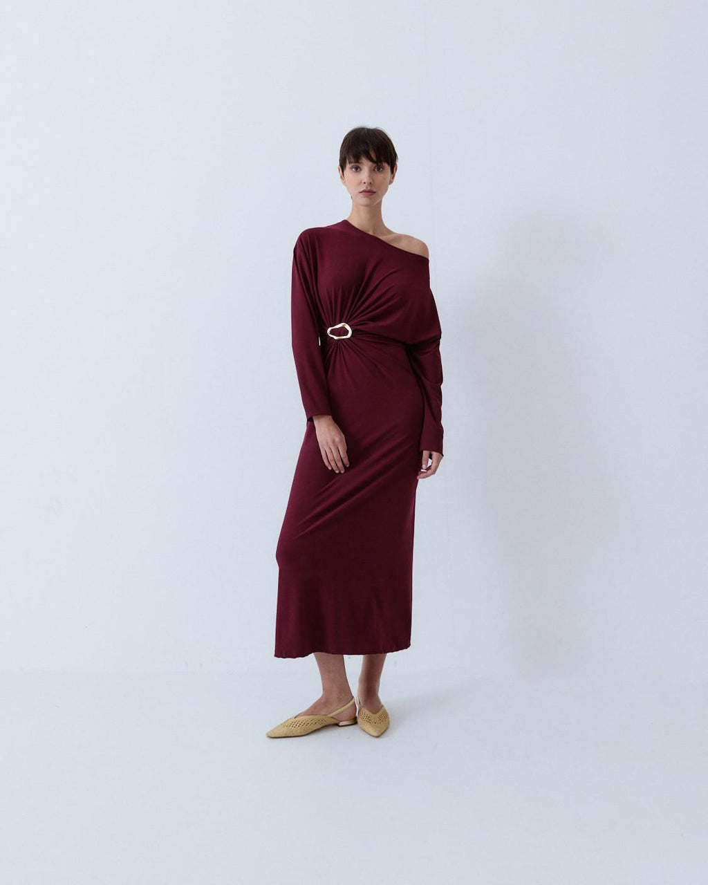 GOLDEN APPLIQUE MAXI DRESS
