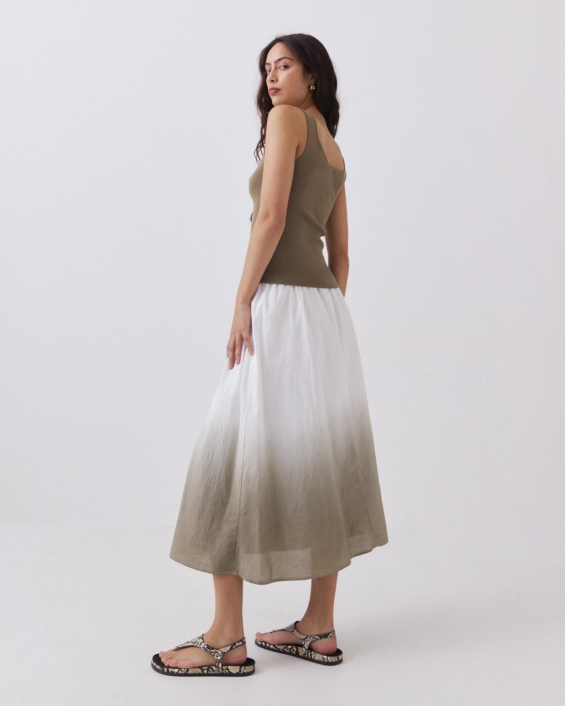 FALDA MIDI EFECTO OMBRÉ