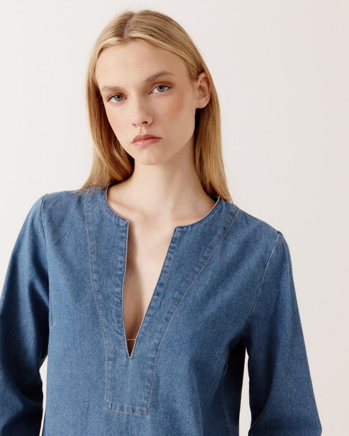 BLUSA TUNICA DENIM