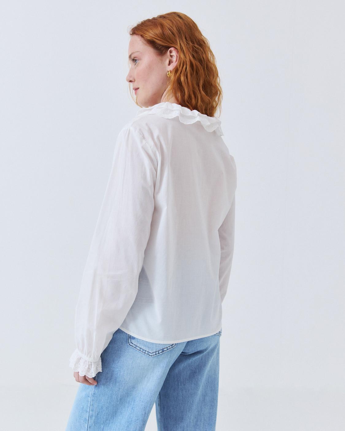 LACE COLLAR SHIRT