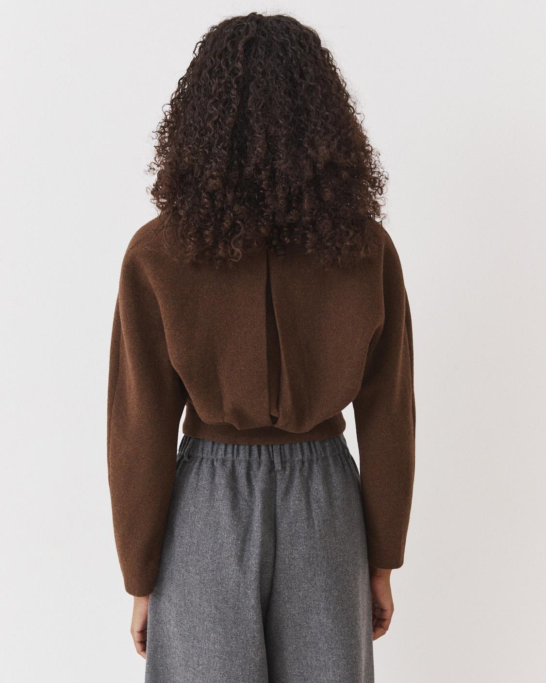 CHAQUETA CROP CON LANA