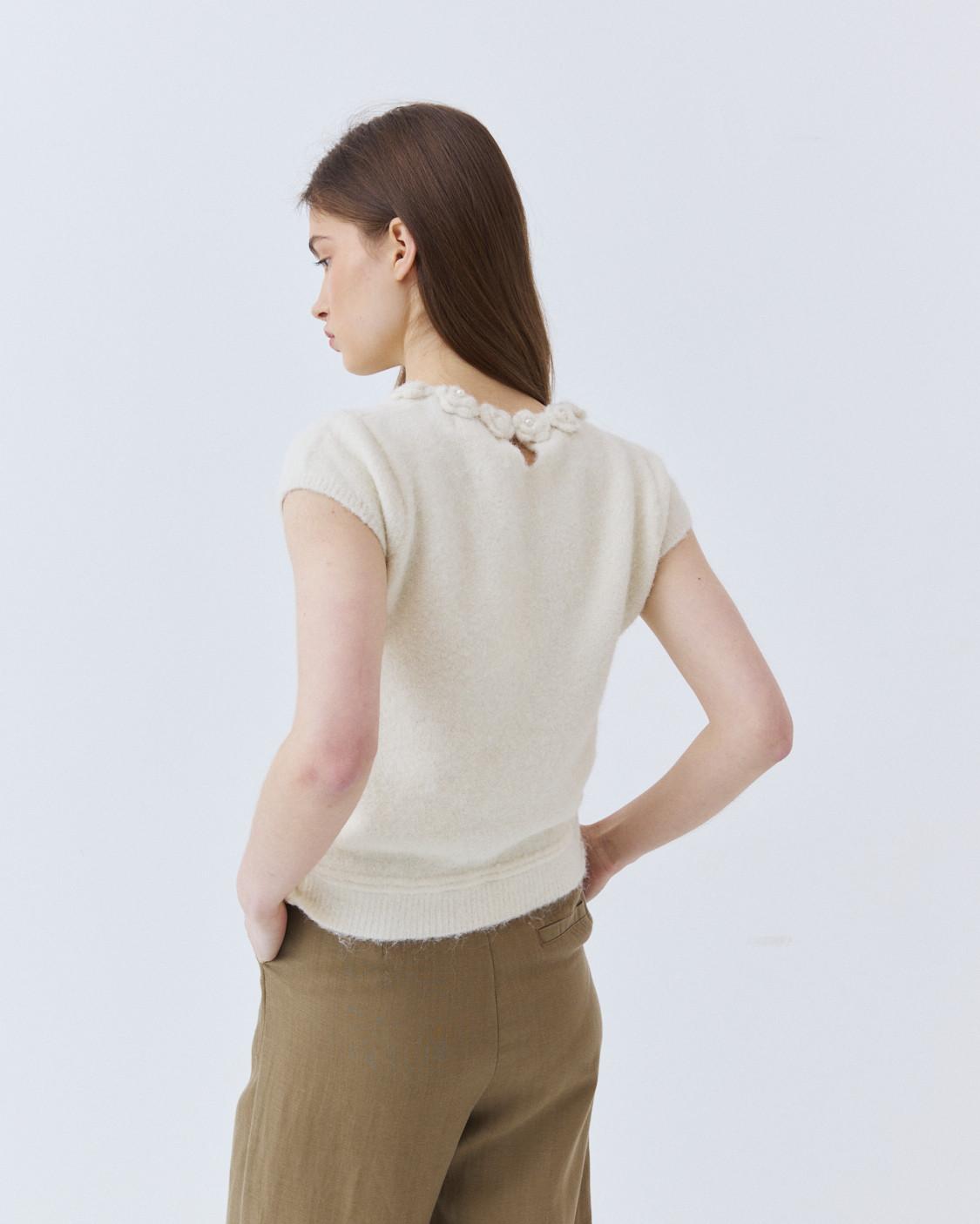 FLORAL SHORT SLEEVE KNIT T-SHIRT