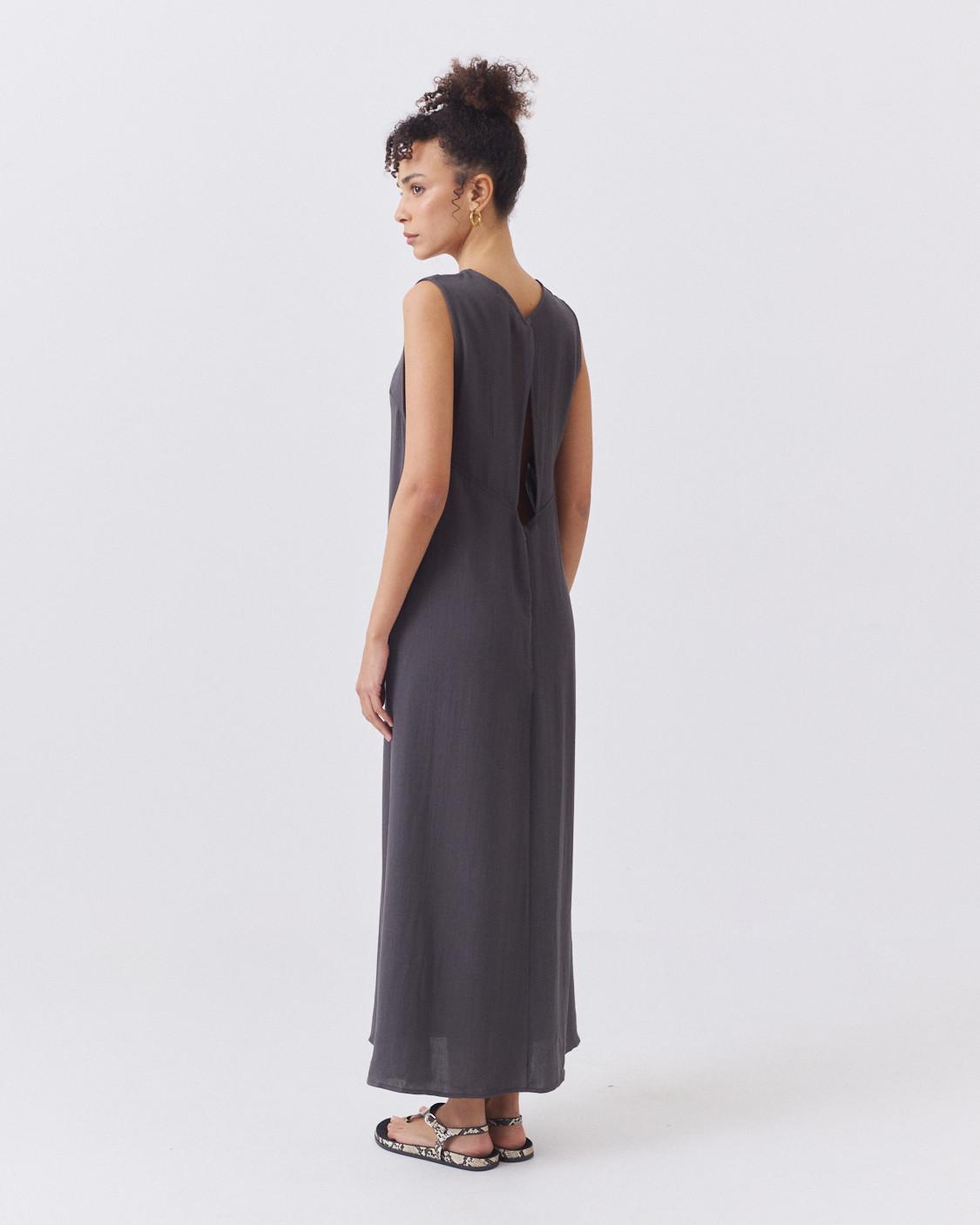 VESTIDO LARGO ESCOTE ESPALDA