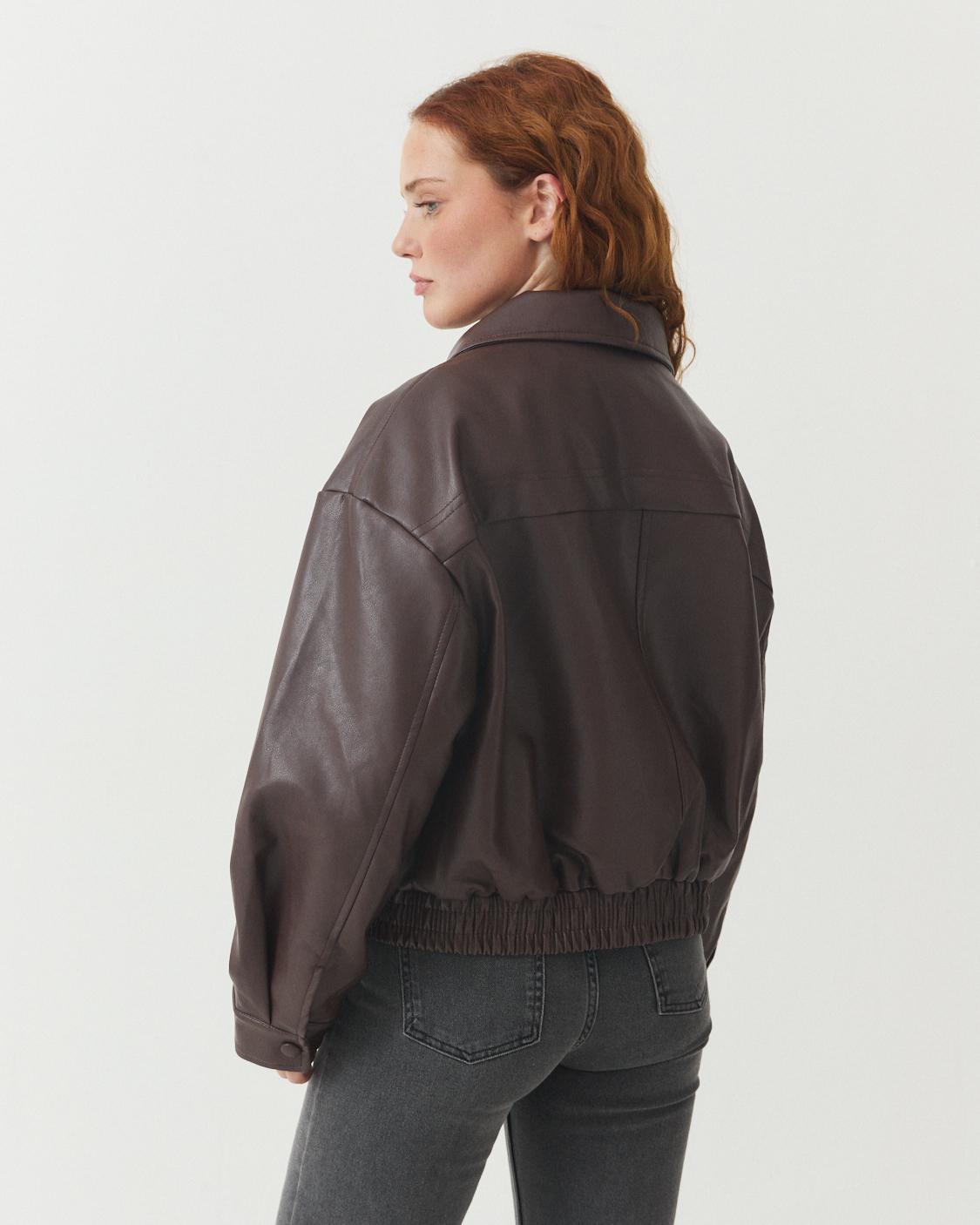 CHAQUETA BIKER EFECTO PIEL