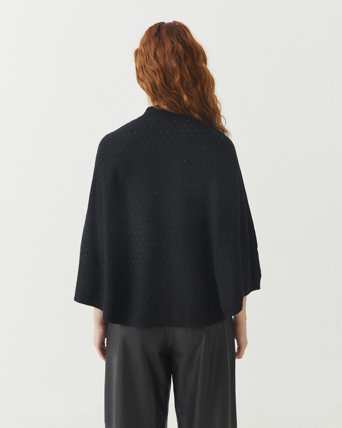TURTLENECK KNIT CAPE