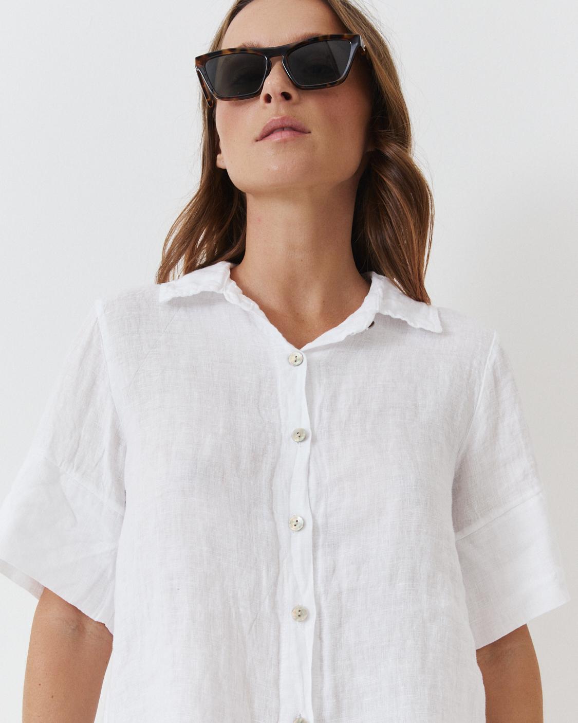 CAMISA LINO MANGA CORTA
