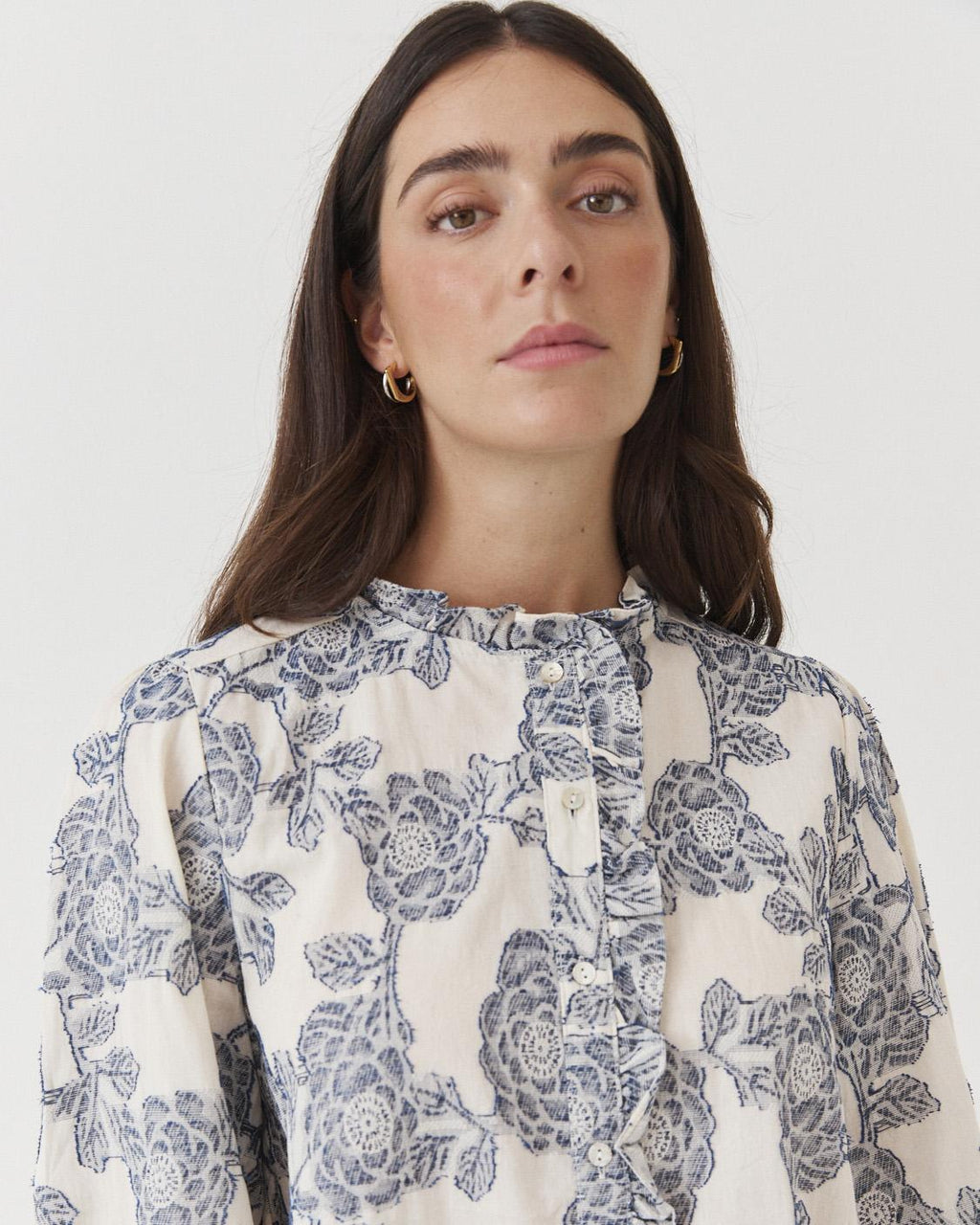 CAMISA JACQUARD FLORES