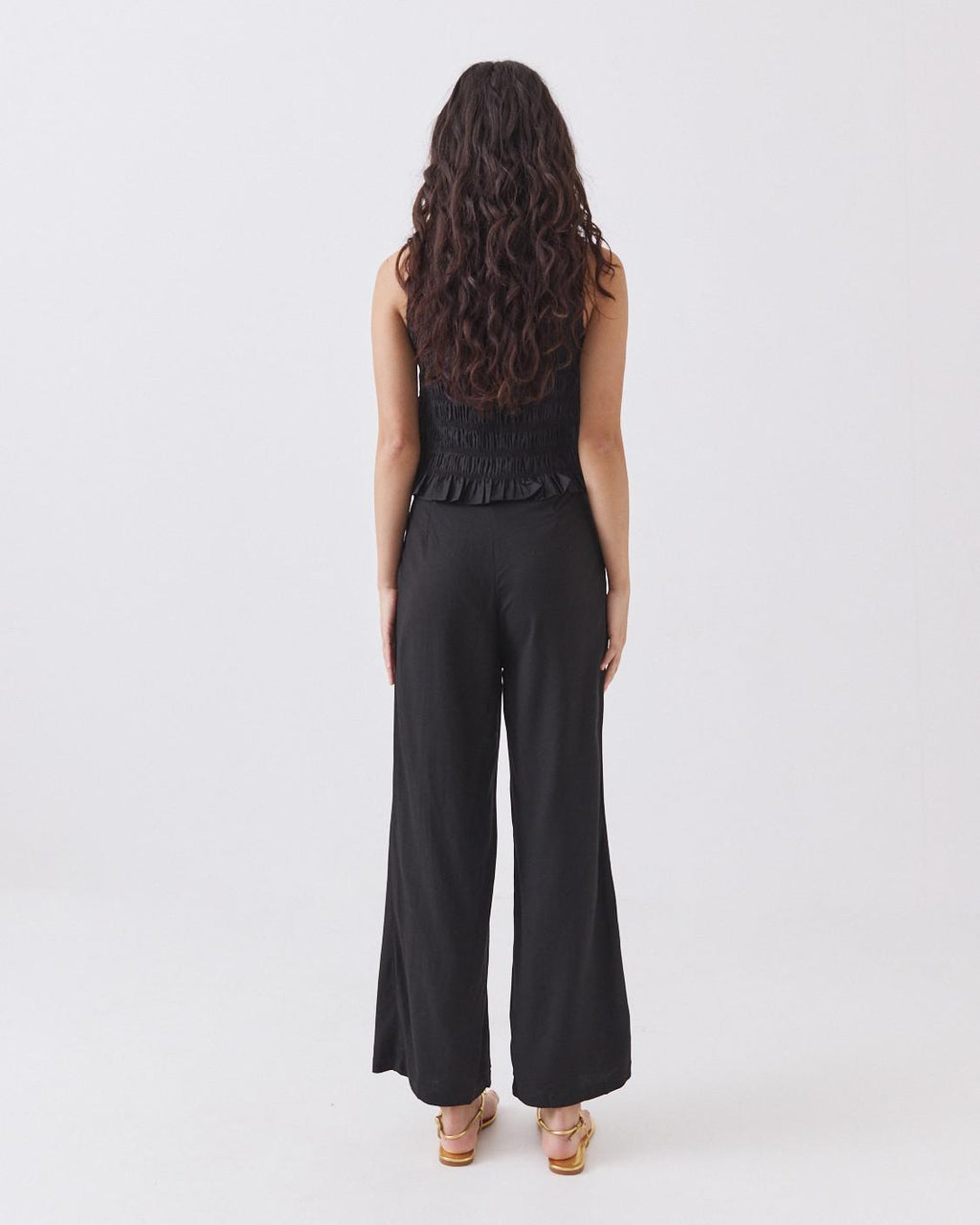 EMBROIDERED FLARE PANTS