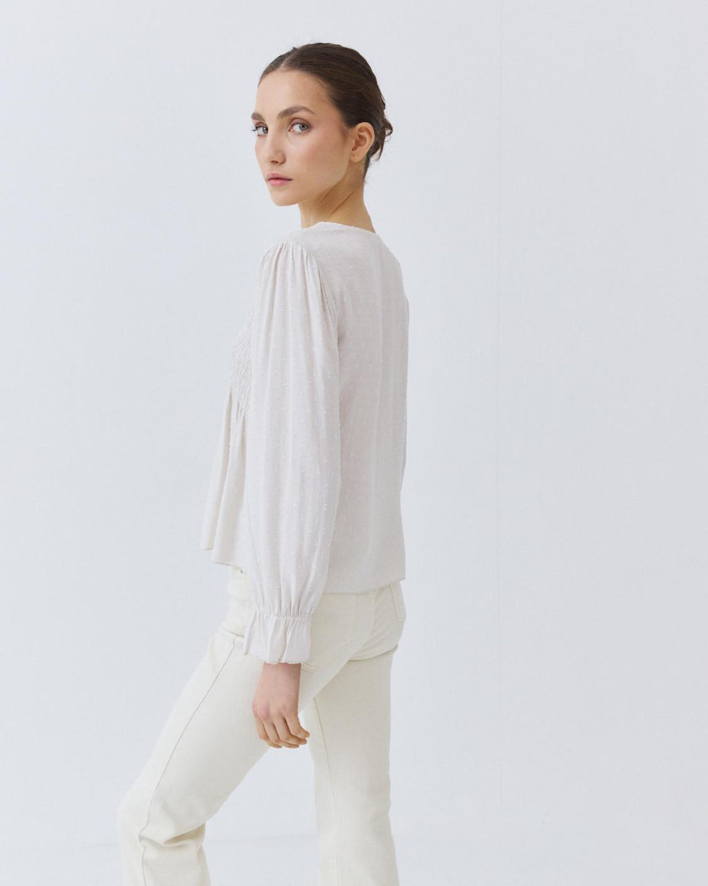 LUREX V-NECK BLOUSE