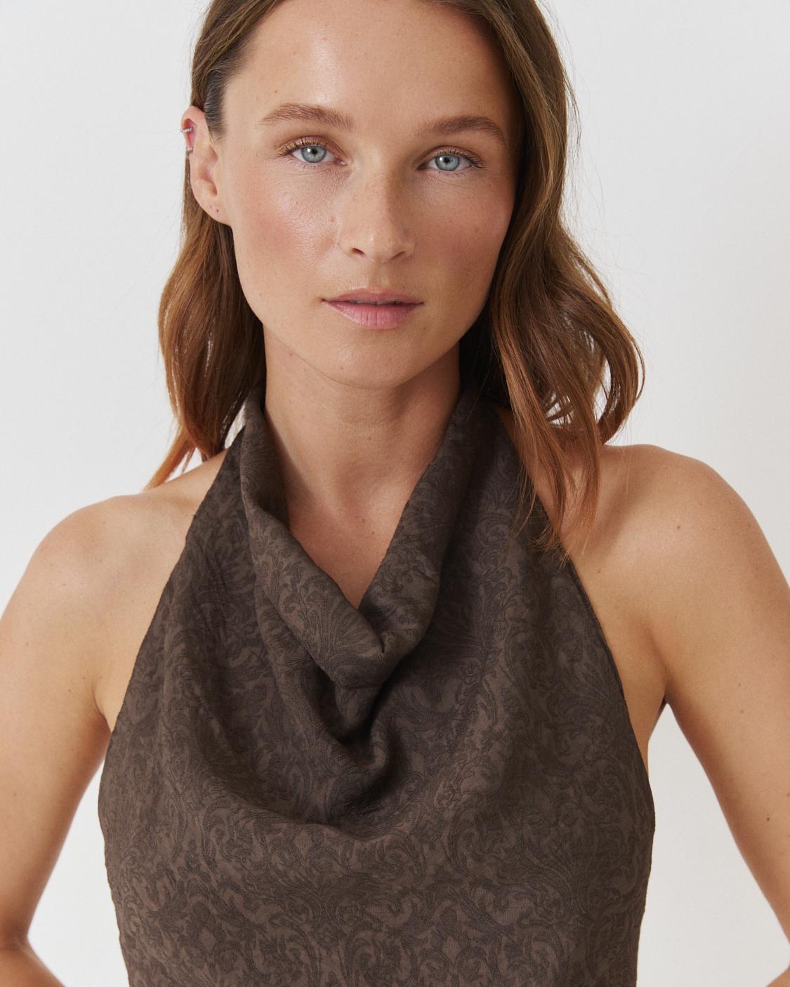 TOP HALTER JACQUARD