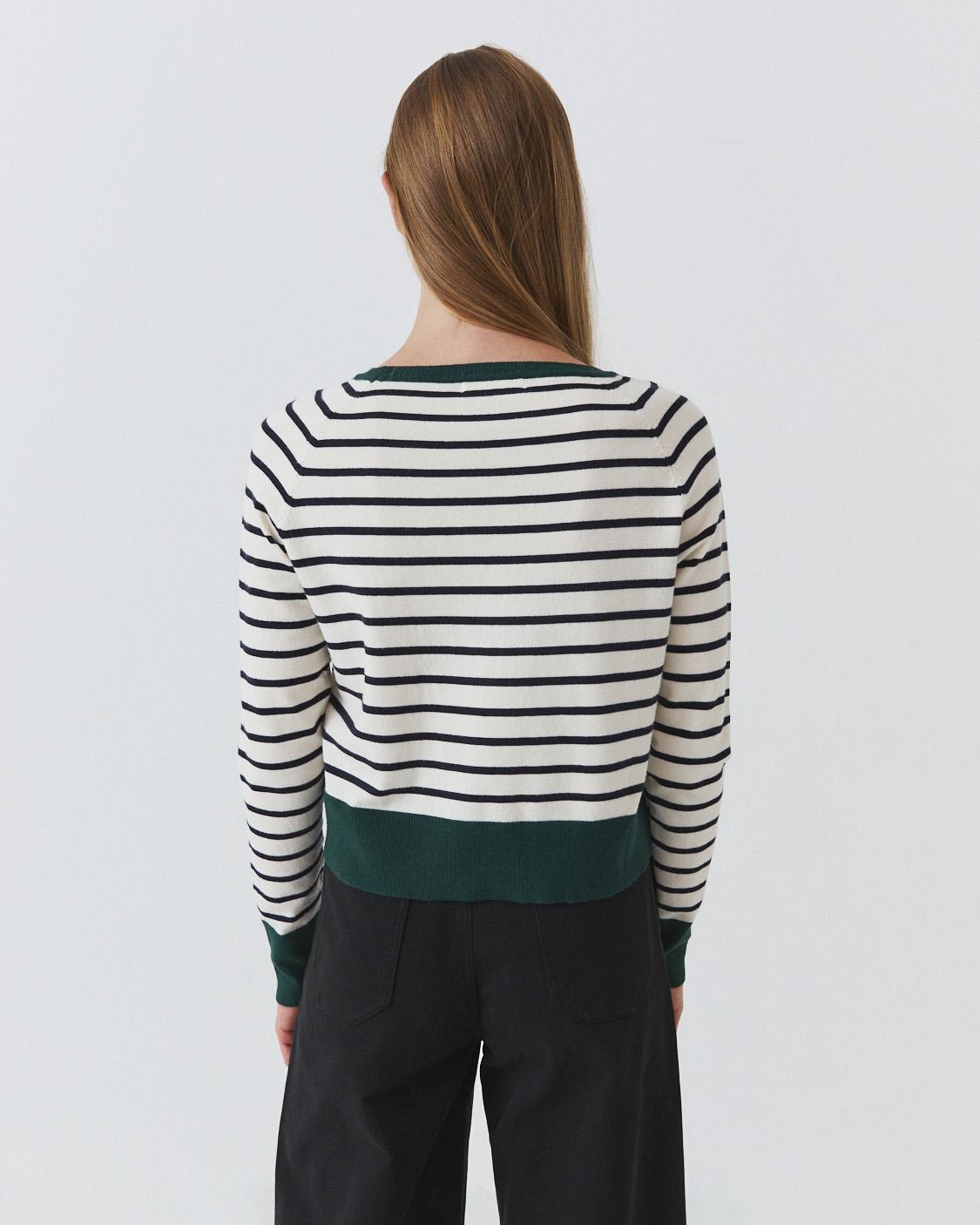 COMBINED STRIPED SWEATER